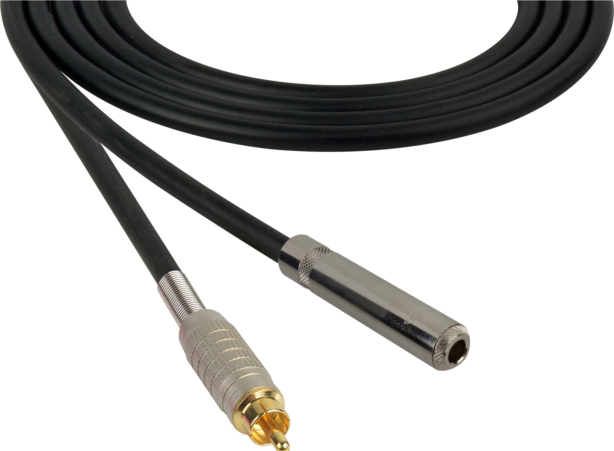 Canare StarQuad Audio Cable 1/4Inch TS Female to RCA Male 50 Foot Black