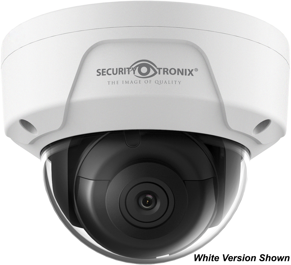 SecurityTronix ST-IP4FD-2.8-BLK 4MP IP Fixed Lens Dome Camera - Black SCT-STIP4FD28BLK