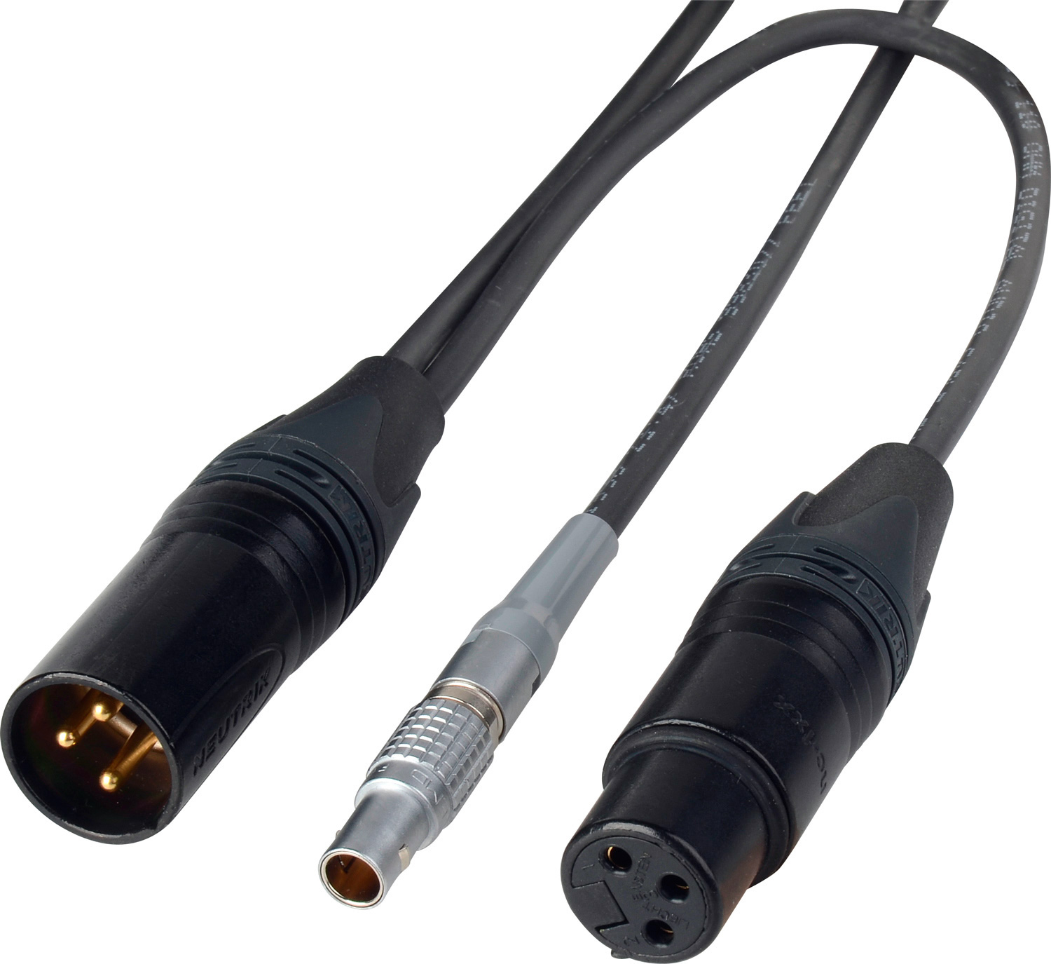 5Pin Lemo to XLR Male & XLR Female Sound Devices Time Code Jamming