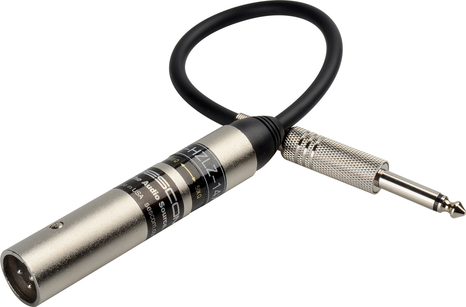 Sescom SES HZLZ 14XM 1 4 Male To XLR Male High Z To Low Z Impedance 