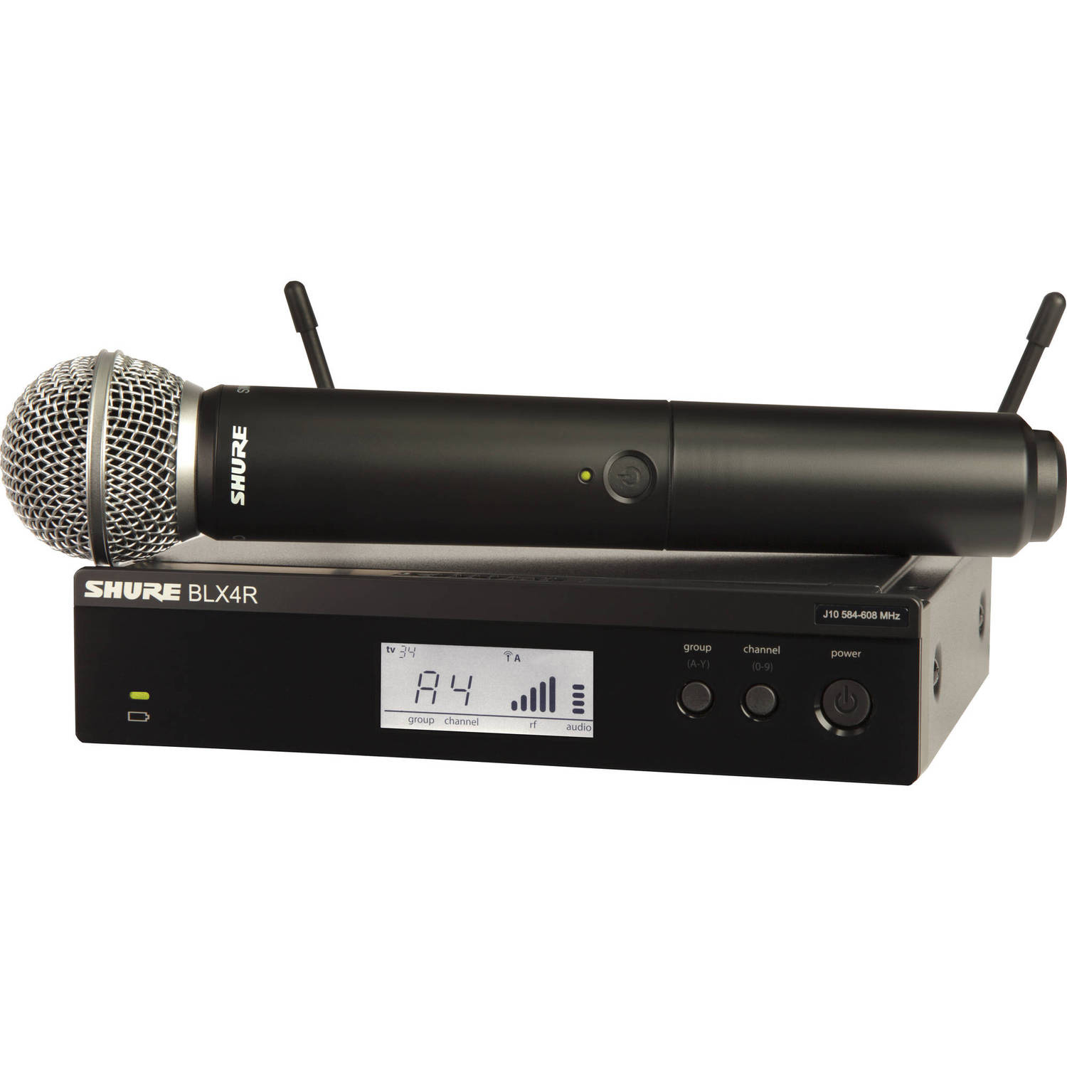Shure BLX24R/SM58H10 SM58 Handheld Wireless Microphone System H10