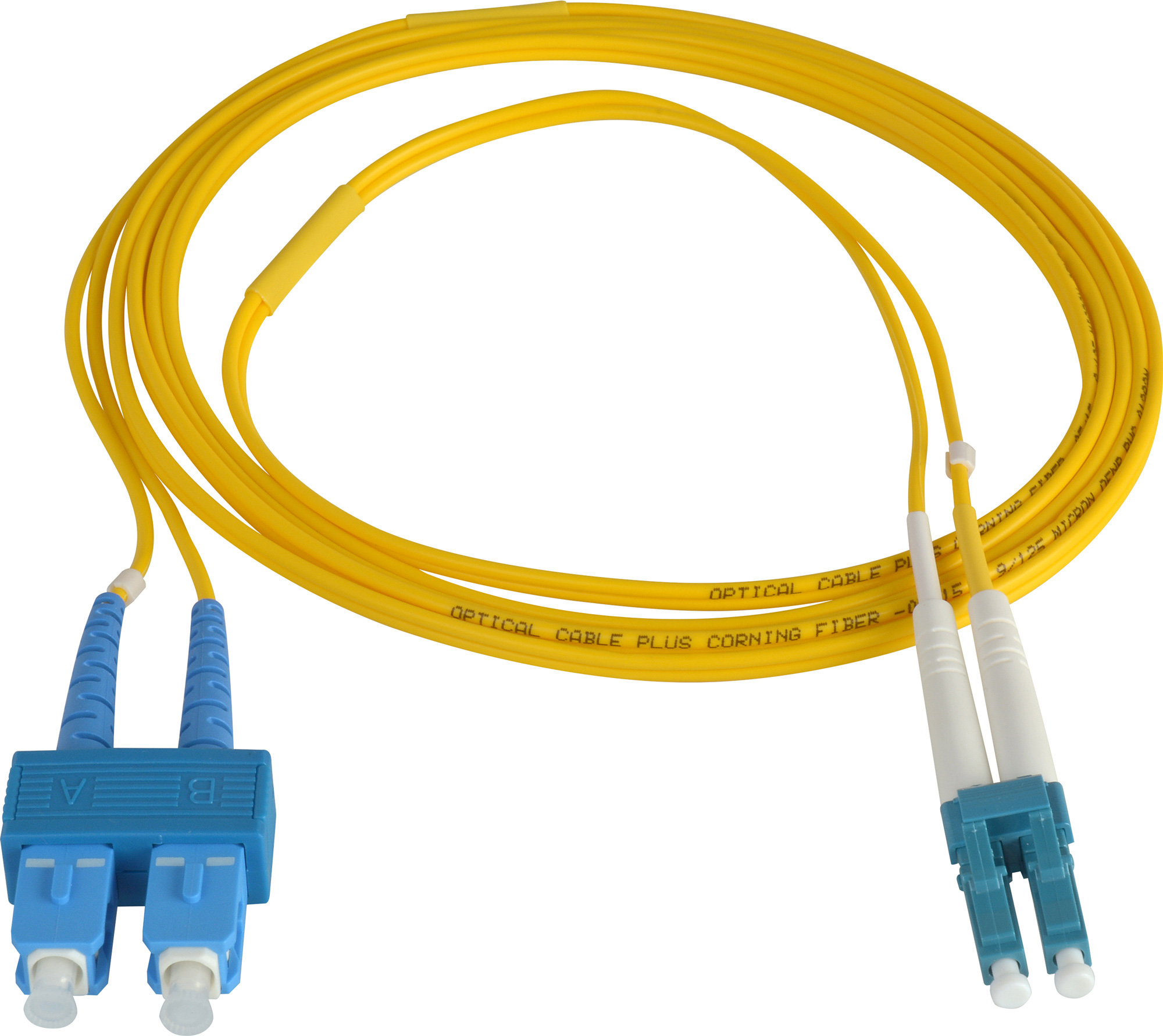 2Meter 9u/125u Fiber Optic Patch Cable Singlemode Duplex LC to SC Yellow