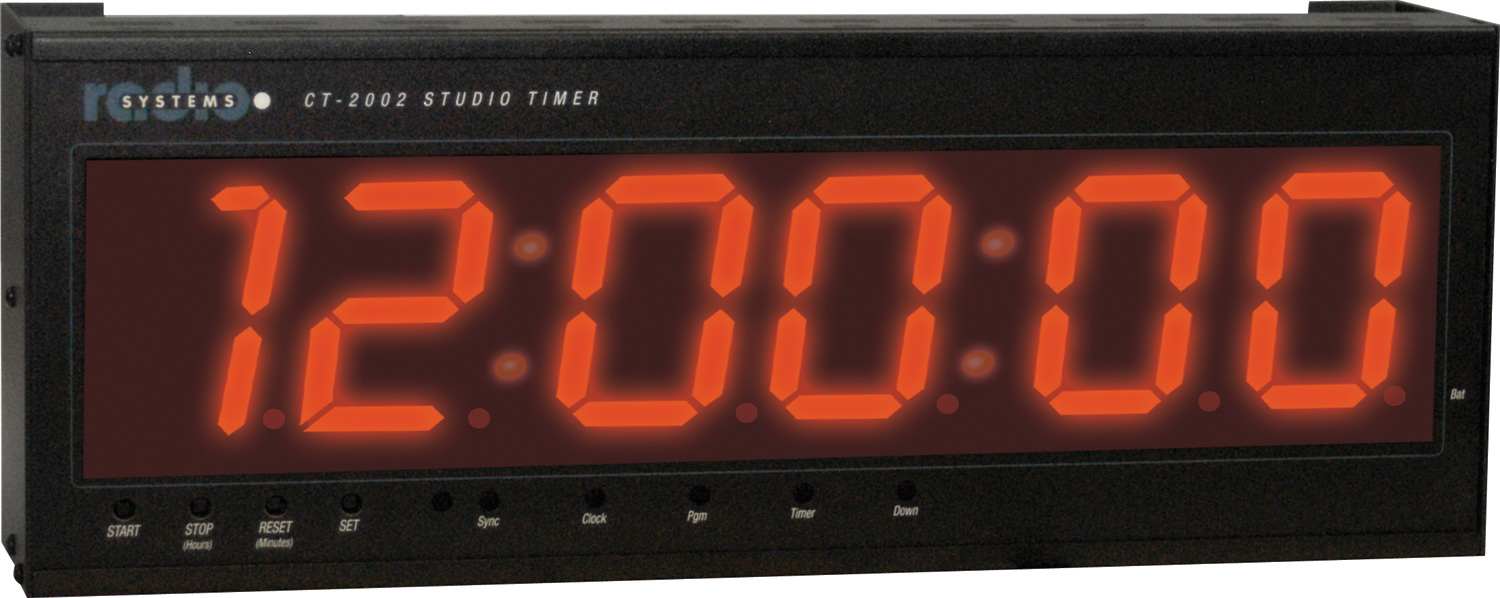 Radio Systems CT2002 4Inch LED Studio Clock & Timer with I/R Remote