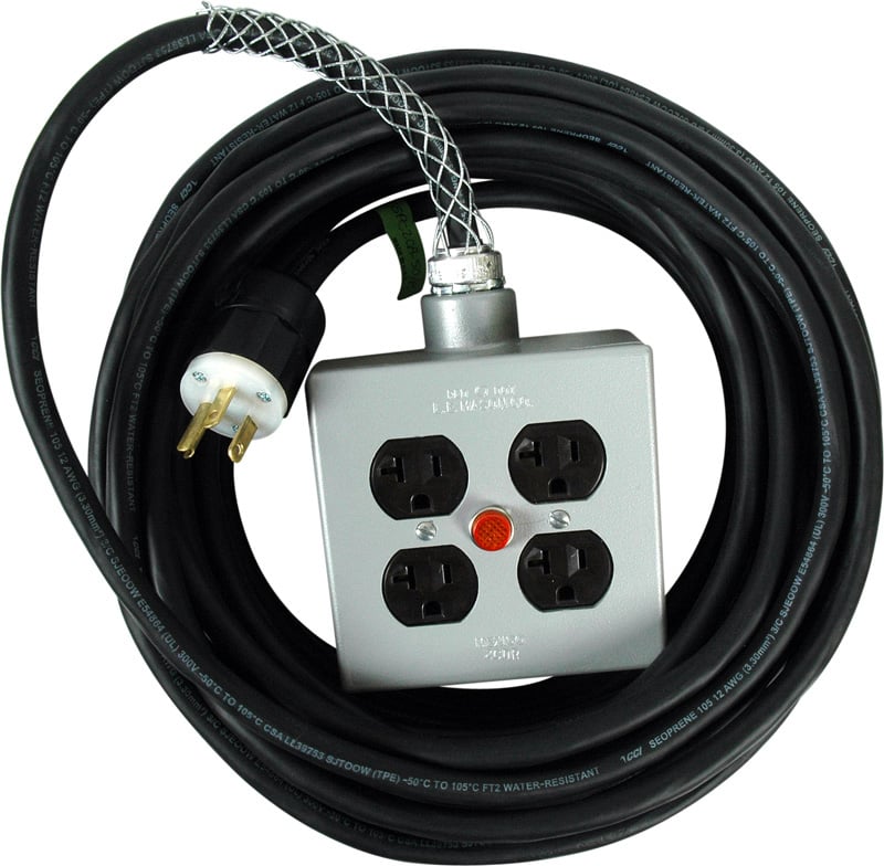 Stage Systems Power Cable w/light 25Ft 20 Amp