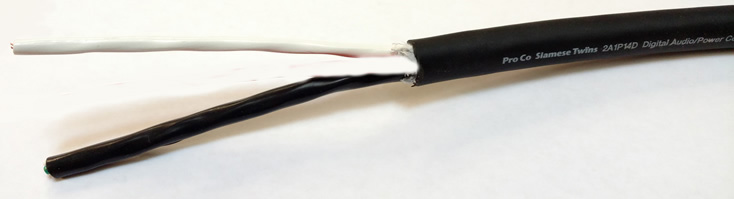 RAPCO HORIZON STC1A1P14D 1ch Audio/1ch 14 AWG Shielded Power Snake Cable - 1000 Foot STC1A1P14D-1000
