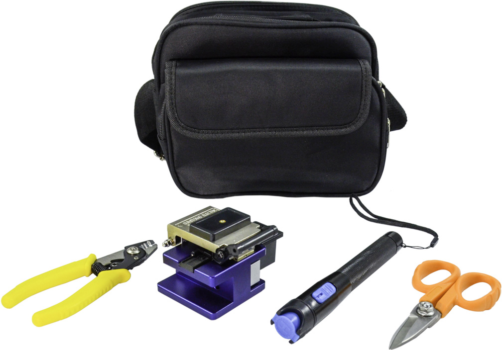 TechLogix ECO-TERMK-01 Universal Fiber Mechanical Termination Kit with Cleaver/Sheers/Hole Strippers/VFL and More TGX-ECO-TERMK-01