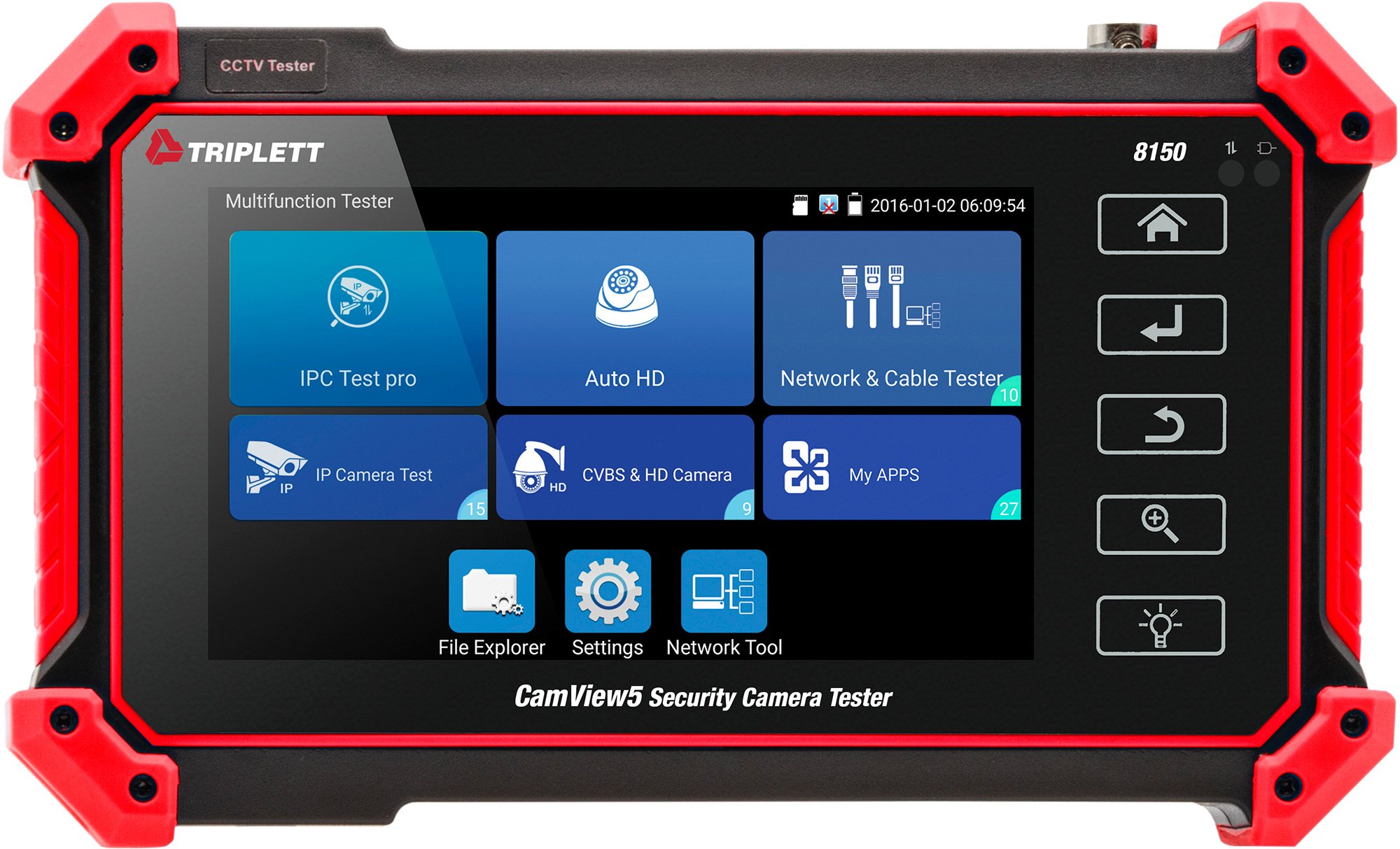 Triplett 8150 CamView5 H.265/H.264 Security Camera Tester with 5 Inch 1920x1080 IPS Touch Screen TRIPL-8150