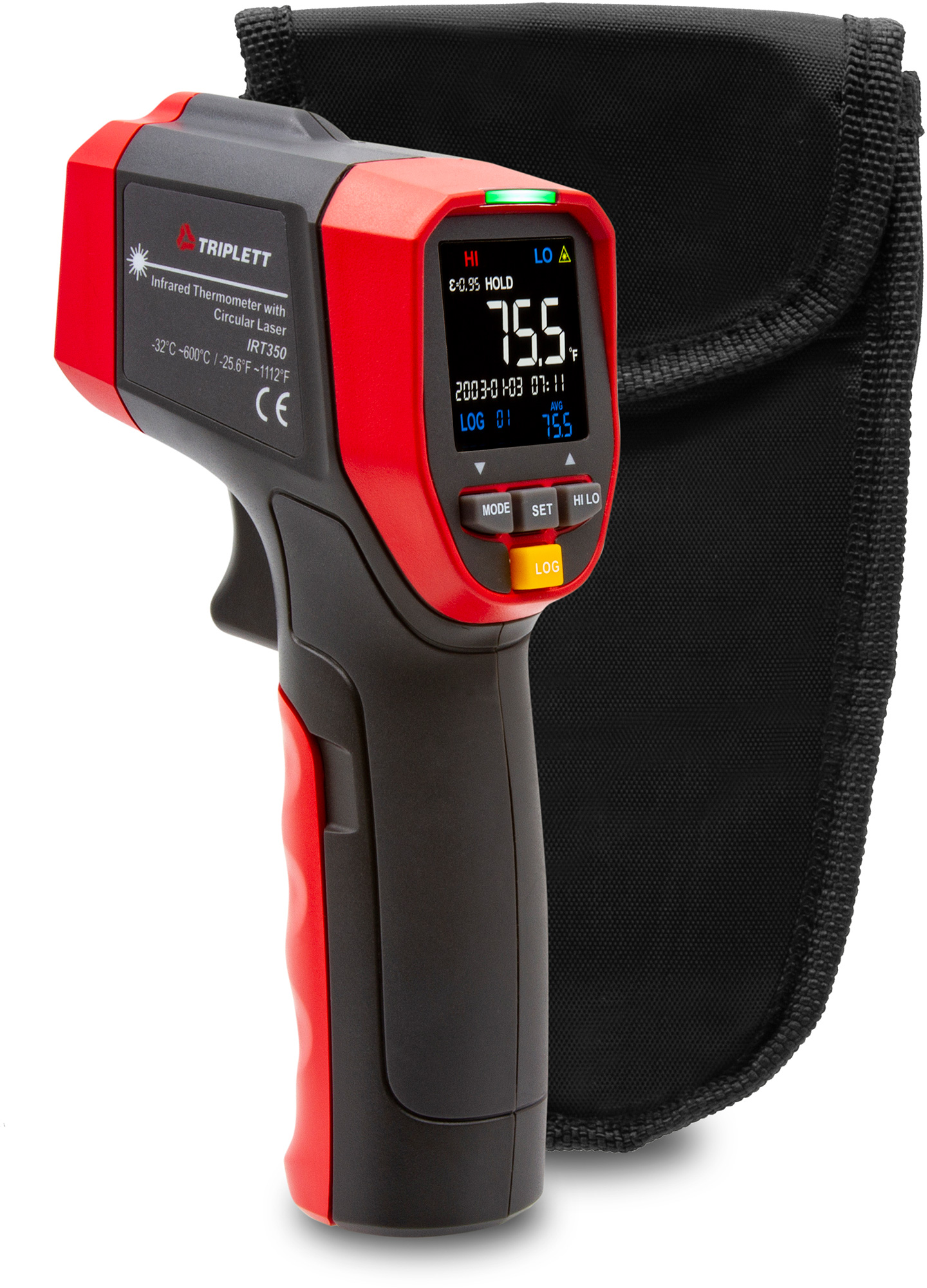 Triplett IRT350-NIST IR Thermometer with Certificate of Traceability to N.I.S.T. - max 932 degrees F TRIPL-IRT350NIST