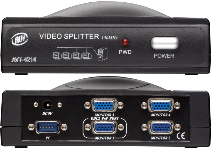 AV Tool AVT4214A 1x4 VGA Distribution Amplifier