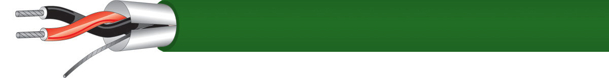West Penn 454 1P 22G Stranded Shielded Miniature Line Level Audio Cable - Green - 1000 Foot WP-454GN1000