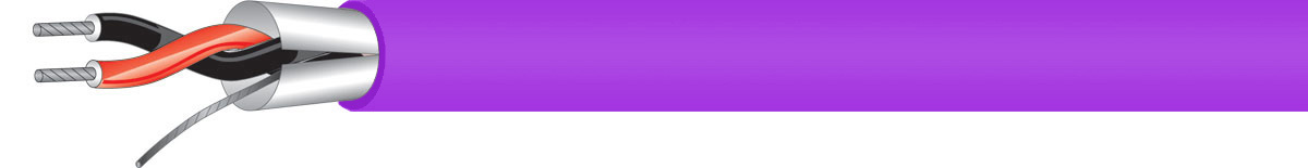 West Penn 454 1P 22G Stranded Shielded Miniature Line Level Audio Cable - Violet - 1000 Foot WP-454VT1000