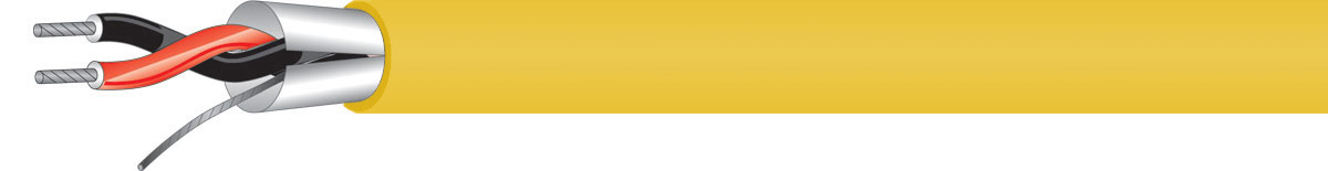 West Penn 454 1P 22G Stranded Shielded Miniature Line Level Audio Cable - Yellow - 1000 Foot WP-454YE1000