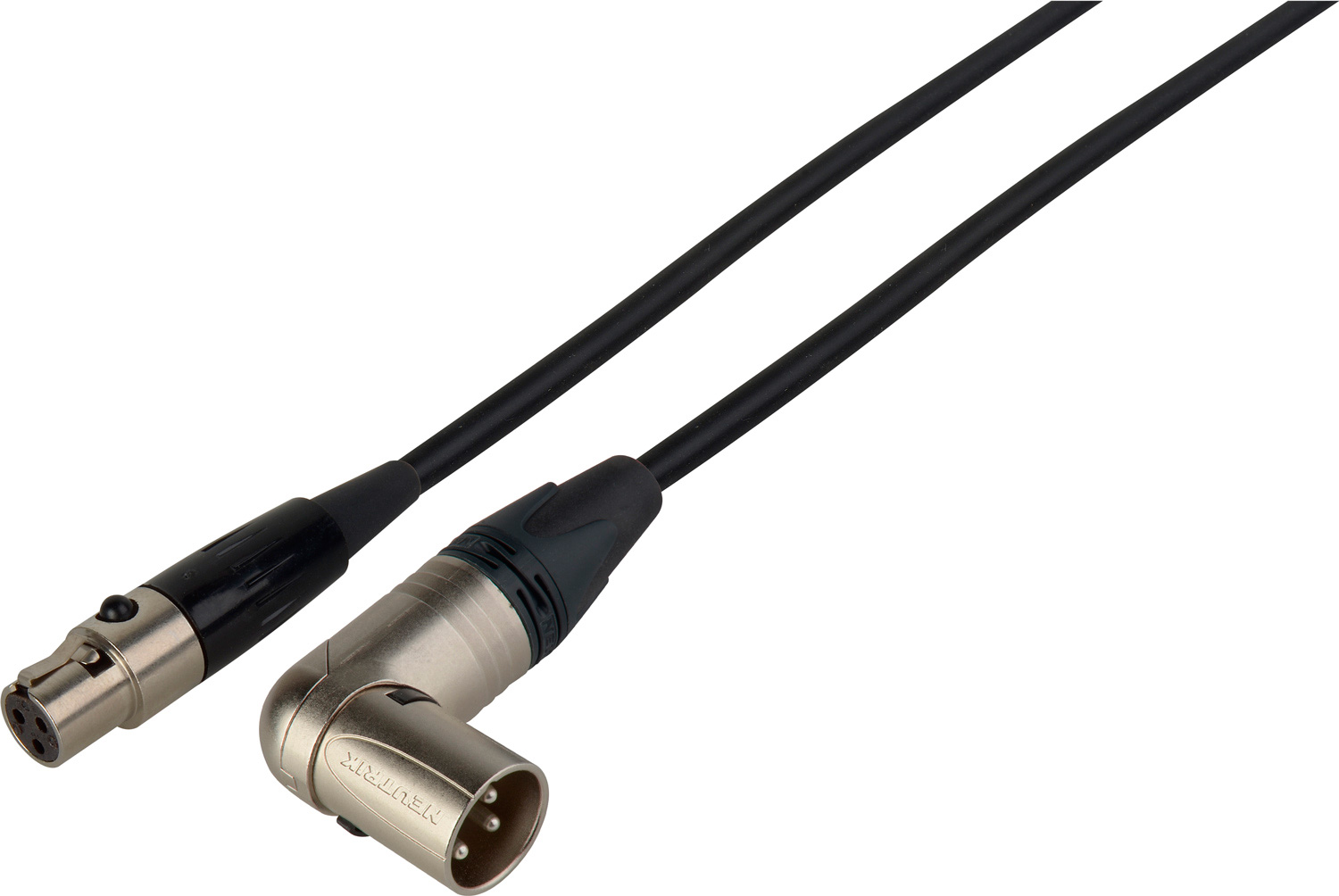 TecNec Premium XLRM Right Angle to Mini XLRF Audio Cable 30ft