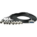 Sescom 25MA-XM-C05 Audio Snake Cable Canare Analog 25-Pin D-Sub Male to 8 XLR Male w/ 18in. Fanouts - 5 Foot