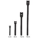 Black 5 Inch Soft cinch VELCRO® Brand Polytie Cable Tie - 25 Pack