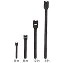 Black 12 Inch SoftCinch Velcro® Brand Polytie Cable Tie 25 Pack