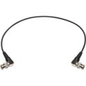 Laird 4855R-BA-BA-003 Mini-RG59 12G-SDI/4K UHD Right Angle BNC to Right Angle BNC Single Link Cable - Black - 3 Foot