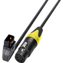 Laird AB-PWR3-07 PowerTap Male to 4-Pin XLR Female DC Power Cable D-Tap - 7 Foot