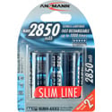Ansmann 5035212 AA 2850mAh Ni-Mh Rechargeable Batteries Slimline 4-Pack
