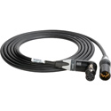 Laird BD-PWR5-10 RA 4-Pin XLRF to 4-Pin XLRM Power Extension Cable for Blackmagic Studio Cameras - 10 Foot