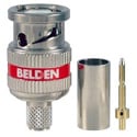 Belden 1505ABHD3 6GHz 3-Piece BNC Crimp Connector for 1505A/RG59 Cable - Red Band