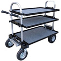 Magliner Junior Cart Modified w/8 In. Wheels Top Middle & Bottom Shelf