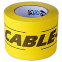 Pro Tapes 001CP430MYB 4-Inch x 30 Yard Yellow/Black Cable Path Tunnel Tape