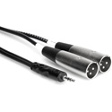 Stereo 3.5mm Mini Male to 2 XLR Male Y-Cable 6.6 Feet