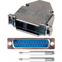 25-Pin HD Male D-Sub Connector with Metal Hood (DP25B and DZ25B) with Thumb Screws