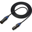 Sescom DMX-5F3M-3 Lighting Control Cable 5-Pin XLR Female to 3-Pin XLR Male Black - 3 Foot