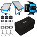 Dracast DRLK3X500DNS LED500 S-Series Daylight 3 Light Kit with NP-F Mount Battery Plates and Nylon Padded Travel Case