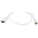 DisplayPort to VGA Cable White 3 Foot