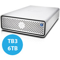 G-Tech 0G10491 G-DRIVE External Hard Drive (Thunderbolt 3 & USB 3.1 Gen 1) - 6TB