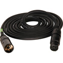 Laird HIPWR-X4-MF-3 Heavy Duty 4-Pin XLR-M To 4-Pin XLR-F 16AWG High Power Cable - 3 Foot