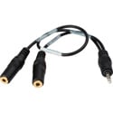 Sescom IPHONE-MIC35-1 Recording Cable iPhone Compatible 3.5mm TRRS Plug to 3.5mm Mic Jack & 3.5mm Monitor Jack - 1 Foot