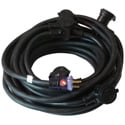 Milspec D12422050 STW 12/3 ProCap Multi-Outlet Cord - Outlets @10 Foot Intervals - Black - 50 Foot