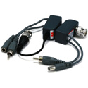 UPS 1 Channel Passive CCTV BALUN - Video/Audio/Power over Cat5