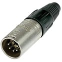 Neutrik NC5MX 5-Pin XLR-M Cable Plug - Nickel Shell & Sliver Contacts