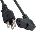 3-Prong AC to IEC Female Right Angle Power Cord - 10 Foot