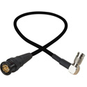 Laird RD1-DINAB-2 3G-SDI DIN Right Angle 1.0/2.3 to BNC Video Adapter Cable - 2 Foot Black