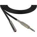Sescom SC50SZSJZ Audio Cable Canare Star-Quad 1/4 TRS Balanced Male to 1/4 TRS Balanced Female Black - 50 Foot