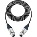 Sescom SC6XJXJ Audio Cable Canare Star-Quad 3-Pin XLR Female to 3-Pin XLR Female Black - 6 Foot
