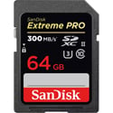 SanDisk SDSDXPK-064G-ANCIN Extreme Pro 64 GB SDXC Class 10/UHS-II (U3) Card - 300MB/s Read - 260MB/s Write