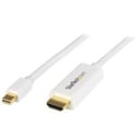 StarTech MDP2HDMM2MW 6 ft Mini DisplayPort to HDMI cable - 4K