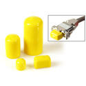 Connectronics 50pk of Yellow Plastic Caps for SVHS/BNC Female Connectors
