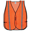 Orange Safety Vest with Reflective Striping- Large