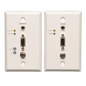 Tripp Lite B130-101A-WP-2 VGA with Audio over Cat5/Cat6 Extender Kit Wallplate TX/RX with EDID - 1000 Feet