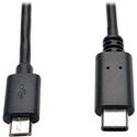 Tripp Lite U040-006-MICRO USB 2.0 Hi-Speed Cable USB Micro-B Male to USB Type-C (USB-C) Male 6 Feet