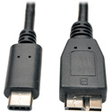 Tripp Lite U426-003 USB 3.1 Gen 1 (5 Gbps) Cable USB Type-C (USB-C) to USB 3.0 Micro-B M/M 3 Feet Length
