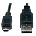 Tripp Lite UR030-003 USB 2.0 Reversible A Male to 5-Pin Mini B Male - 3 ft.